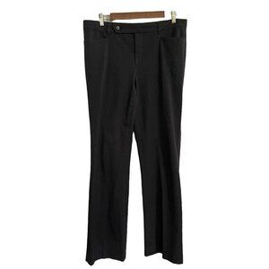 Lauren Ralph Lauren Womens Gray Adelle Mid Rise Straight Leg Trouser Pants Sz 12